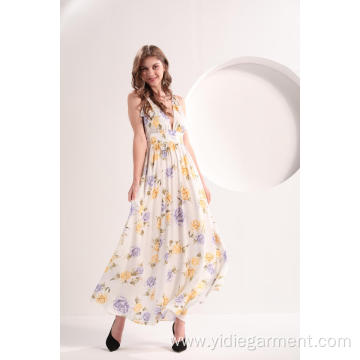 Women's Floral Print Summer Maxi Dress